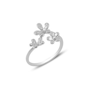 OLIVIE Stříbrný květinový prsten 3164 Ag 925; ≤1,5 g.