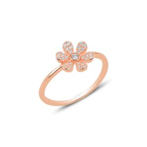 OLIVIE Stříbrný květinový prsten ROSE 3184 Velikost prstenů: 7 (EU: 54-56) Ag 925; ≤1,6 g.