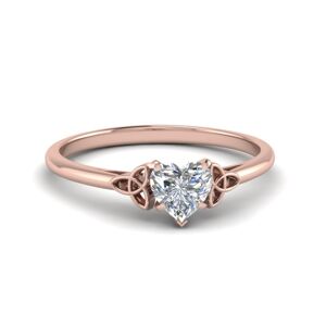 OLIVIE Stříbrný prstýnek ROSE se srdíčkem 3364 Velikost prstenů: 8 (EU: 57-58) Ag 925; ≤1,5 g.
