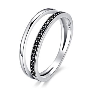 OLIVIE Stříbrný prsten ČERNÁ LINIE 3392 Velikost prstenů: 8 (EU: 57-58) Ag 925; ≤1,7 g.