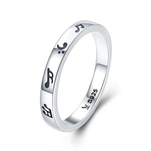 OLIVIE Stříbrný prsten HUDBA 3448 Velikost prstenů: 8 (EU: 57-58) Ag 925; ≤1,9 g.