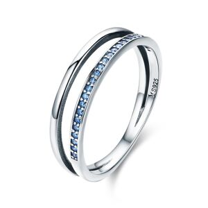 OLIVIE Stříbrný prsten MODRÁ LINIE 3501 Velikost prstenů: 7 (EU: 54-56) Ag 925; ≤2 g.