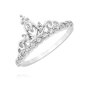 OLIVIE Stříbrný prstýnek KORUNKA 3672 Velikost prstenů: 8 (EU: 57-58) Ag 925; ≤1,4 g.