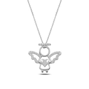 OLIVIE Stříbrný náhrdelník ANDĚL 3693 Ag 925; ≤2,3 g.