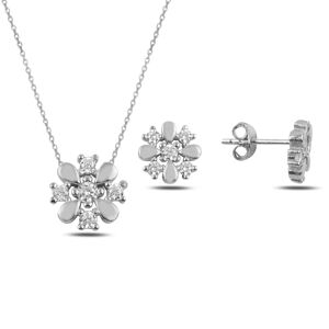 OLIVIE Květinová sada stříbrných šperků 3703 Ag 925; ≤2,9 g.