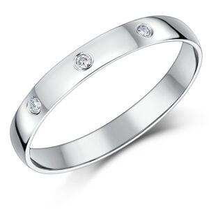 OLIVIE Stříbrný rhodiovaný prsten se zirkony 3771 Velikost prstenů: 8 (EU: 57-58) Ag 925; ≤2,3 g.