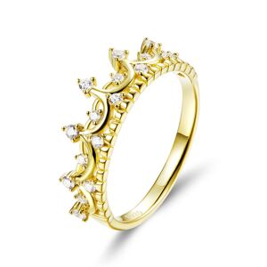 OLIVIE Stříbrný prsten ZLATÁ KORUNKA 3788 Velikost prstenů: 8 (EU: 57-58) Ag 925; ≤1,8 g