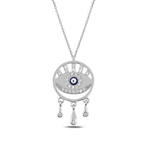 OLIVIE Stříbrný náhrdelník MODRÉ OKO 3856 Ag 925; ≤2,4 g.