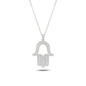 OLIVIE Stříbrný náhrdelník HAMSA 3859 Ag 925; ≤2,2 g.