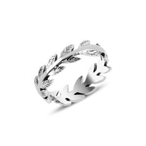OLIVIE Stříbrný prstýnek LÍSTKY Z RŮŽÍ 3907 Velikost prstenů: 9 (EU: 59-61) Ag 925; ≤2,2 g.