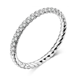OLIVIE Stříbrný prsten se zirkony 4124 Velikost prstenů: 8 (EU: 57-58) Ag 925; ≤1,1 g.