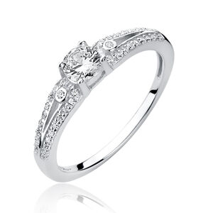 OLIVIE Stříbrný zásnubní prsten 4211 Velikost prstenů: 8 (EU: 57-58) Ag 925; ≤2 g.