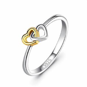 OLIVIE Stříbrný prstýnek SPOJENÁ SRDCE 4214 Velikost prstenů: 8 (EU: 57-58) Ag 925; ≤1,2 g.