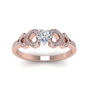 OLIVIE Stříbrný prsten SRDCE ROSE 4227 Velikost prstenů: 9 (EU: 59-61) Ag 925; ≤2 g.