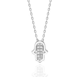 OLIVIE Stříbrný náhrdelník HAMSA se SWAROVSKI 4481 Ag 925; ≤2 g.