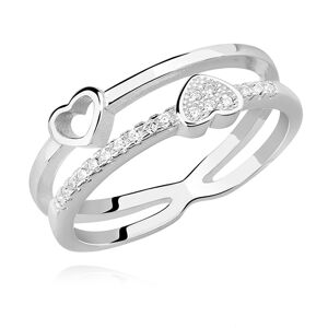 OLIVIE Stříbrný prstýnek TY a JÁ Velikost prstenů: 6 (EU: 51-53) Ag 925; ≤1,8 g.