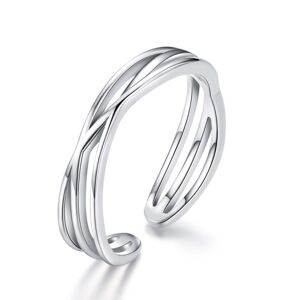 OLIVIE Nastavitelný stříbrný prsten 4712 Ag 925; ≤1,3 g.