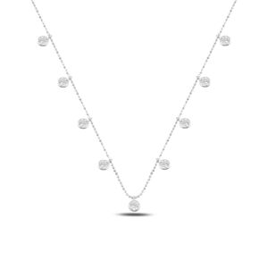 OLIVIE Stříbrný náhrdelník se zirkony 4782 Ag 925; ≤2,8 g.