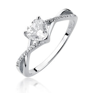 OLIVIE Stříbrný prsten SRDCE 4933 Velikost prstenů: 8 (EU: 57-58) Ag 925; ≤1,6 g.
