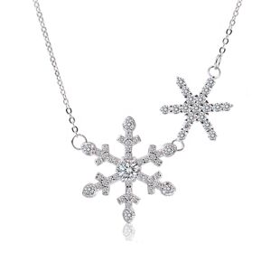 OLIVIE Stříbrný náhrdelník SNĚHOVÉ VLOČKY 4947 Ag 925; ≤3,2 g.