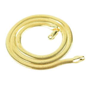 OLIVIE Stříbrný plochý náhrdelník GOLD 5097 Ag 925; ≤14,3 g.