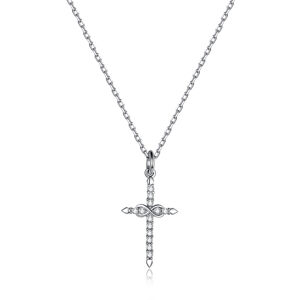 OLIVIE Stříbrný náhrdelník KŘÍŽEK 5135 Ag 925; ≤1,6 g.