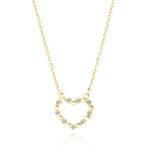 OLIVIE Stříbrný náhrdelník SRDCE GOLD 5209 Ag 925; ≤2 g.