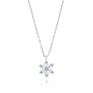 OLIVIE Stříbrný náhrdelník SNĚHOVÁ VLOČKA 5286 Ag 925; ≤1,6 g.