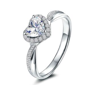 OLIVIE Stříbrný prsten SRDCE 5419 Velikost prstenů: 4 (EU: 47-48) Ag 925; ≤2,3 g.
