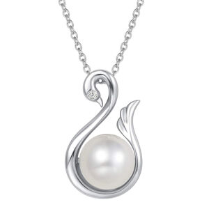 OLIVIE Stříbrný náhrdelník LABUTÍ PERLA 5597 Ag 925; ≤4,8 g.