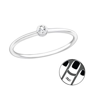 OLIVIE Stříbrný midi prsten s krystalem 5782 Ag 925; ≤0,4 g.