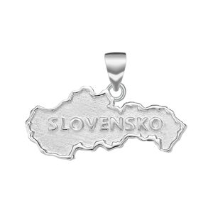 OLIVIE Stříbrná mapa SLOVENSKO 6097 Ag 925; ≤2,7 g.
