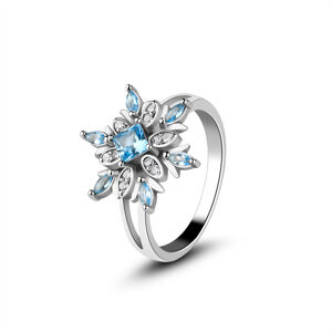 OLIVIE Stříbrný prsten SNĚHOVÁ VLOČKA 7100 Velikost prstenů: 5 (EU: 49-50) Ag 925; ≤2,9 g.