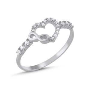 OLIVIE Stříbrný prsten NEKONEČNÁ LÁSKA 7136 Velikost prstenů: 5 (EU: 49-50) Ag 925; ≤1 g.