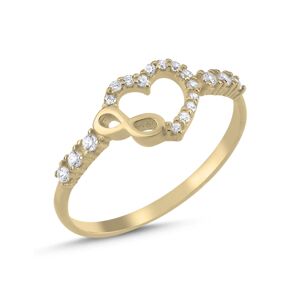 OLIVIE Stříbrný prsten NEKONEČNÁ LÁSKA GOLD 7137 Velikost prstenů: 5 (EU: 49-50) Ag 925; ≤1 g.