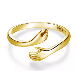 OLIVIE Stříbrný prsten OBJETÍ GOLD 7198 Ag 925; ≤1,4 g.
