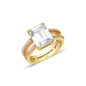 OLIVIE Stříbrný luxusní prsten GOLD 7227 Velikost prstenů: 6 (EU: 51-53) Ag 925; ≤4,4 g.