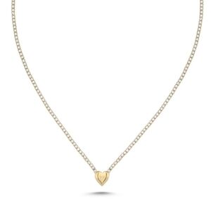 OLIVIE Stříbrný luxusní náhrdelník SRDCE GOLD 7239 Ag 925; ≤8,5 g.