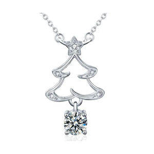 OLIVIE Stříbrný náhrdelník VÁNOČNÍ STROMEČEK 7401 Ag 925; ≤2,2 g.