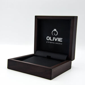OLIVIE Prémiová dřevěná krabička na řetízek/náramek 7445