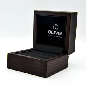OLIVIE Prémiová dřevěná krabička na dva prsteny 7446