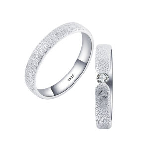 OLIVIE Snubní stříbrný prsten DUO 7476 Velikost prstenů: 9 (EU: 59-61), Pohlaví: Pánské Ag 925; ≤2,5 g.