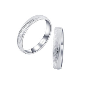 OLIVIE Snubní stříbrný prsten SILVERBOND 7478 Velikost prstenů: 6 (EU: 51-53), Pohlaví: Dámské Ag 925; ≤2,3 g.