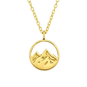 OLIVIE Stříbrný náhrdelník SILVER MOUNTAIN GOLD 7665 Ag 925; ≤1,3 g.