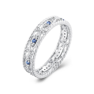 OLIVIE Stříbrný prsten MODRÉ OKO 7747 Velikost prstenů: 7 (EU: 54-56) Ag 925; ≤1,6 g.