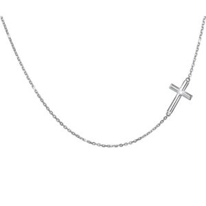 OLIVIE Stříbrný 40cm náhrdelník KŘÍŽEK 7836 Ag 925; ≤2,2 g.