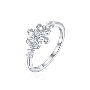 OLIVIE Stříbrný prsten SNĚHOVÁ VLOČKA 8052 Velikost prstenů: 7 (EU: 54-56) Ag 925; ≤1,8 g.