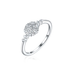 OLIVIE Stříbrný prsten SNĚHOVÁ VLOČKA 8055 Velikost prstenů: 7 (EU: 54-56) Ag 925; ≤1,6 g.