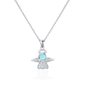 OLIVIE Stříbrný náhrdelník MĚSÍČNÍ ANDĚL 8131 Ag 925; ≤2,8 g.
