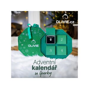 OLIVIE Adventní kalendář MĚSÍČNÍ SRDCE 8162 Ag 925